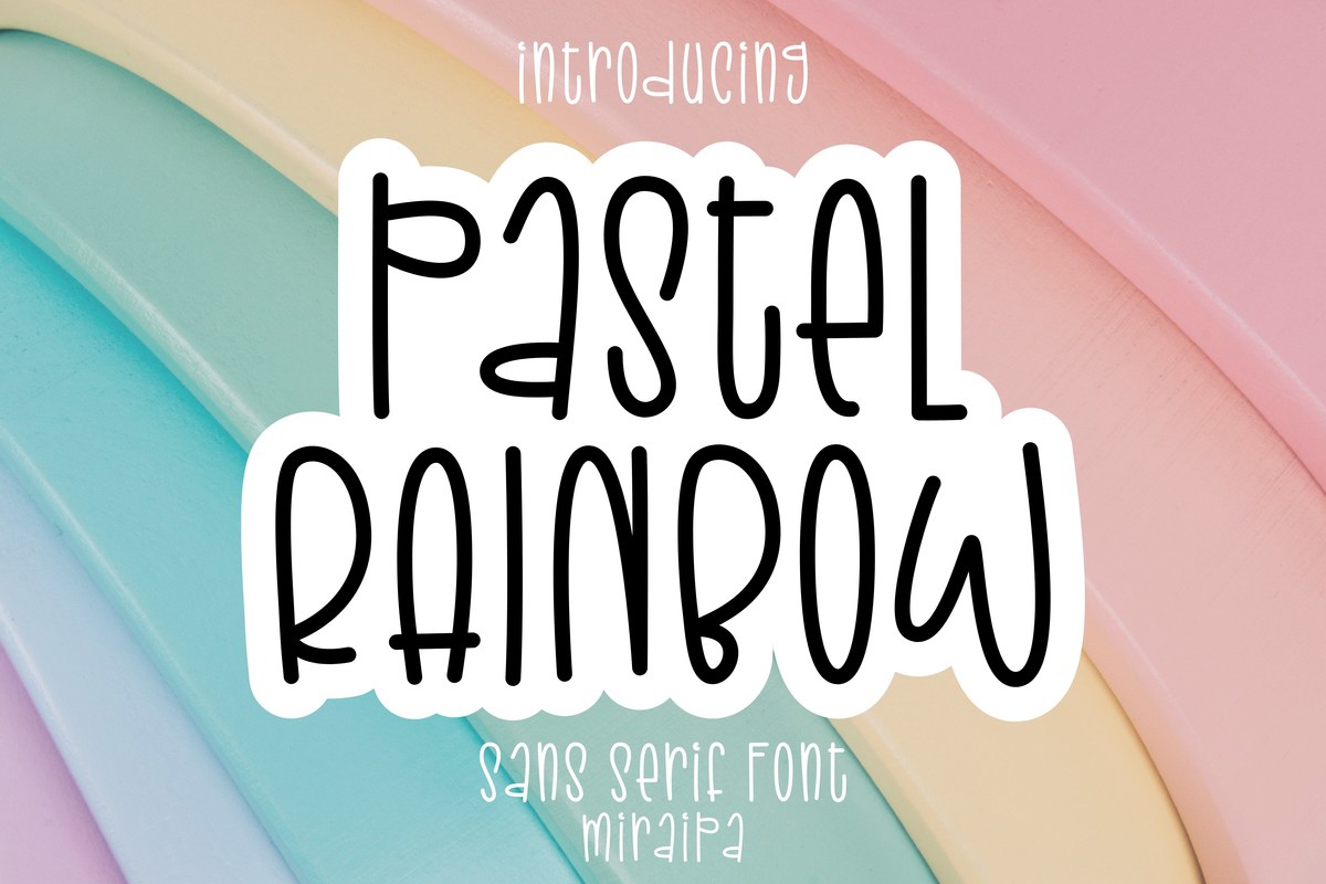 Pastel Rainbow Font preview