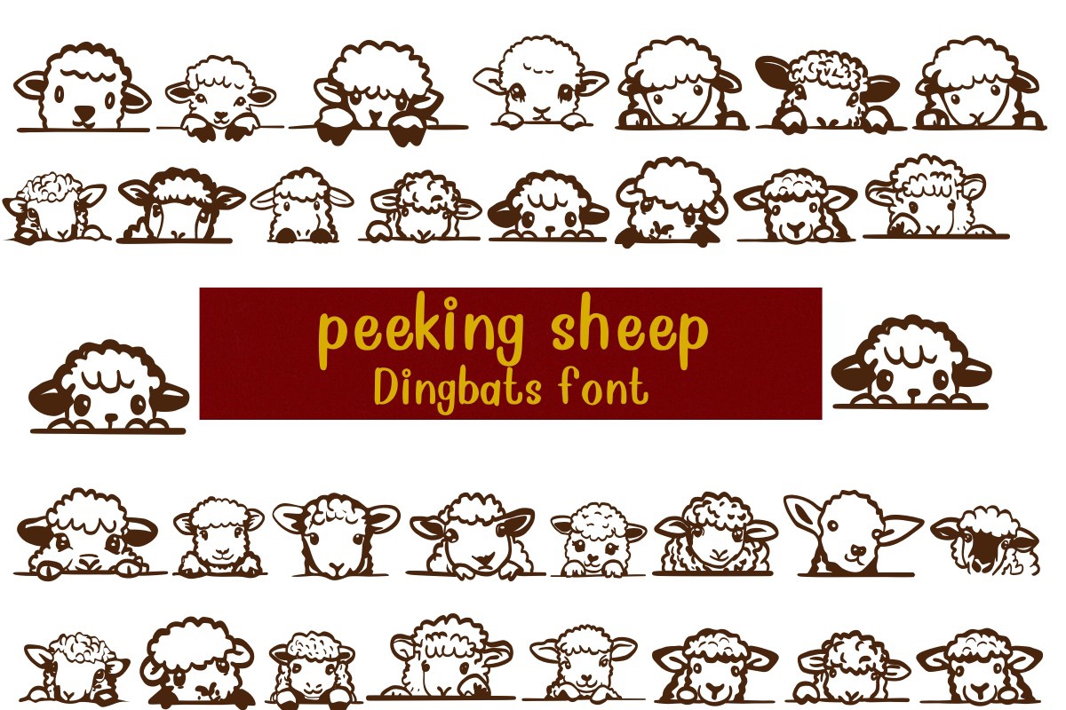 Peeking Sheep Font preview