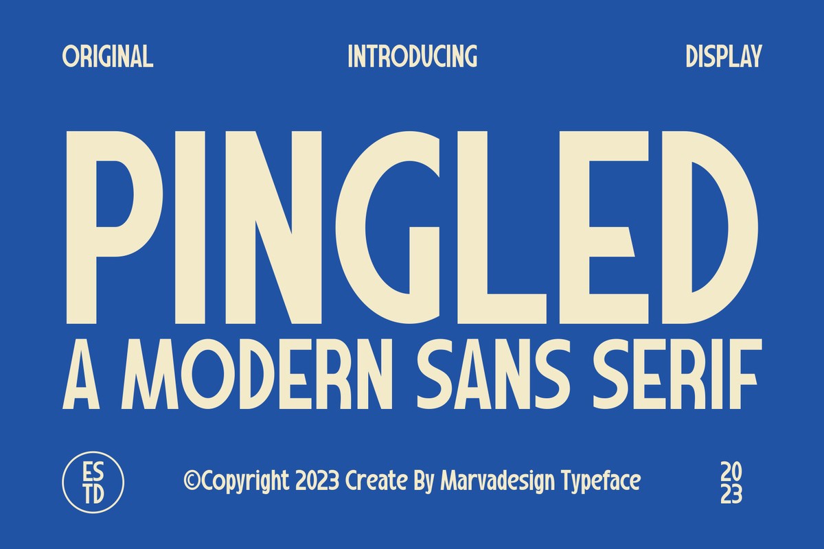 Pingled Font preview