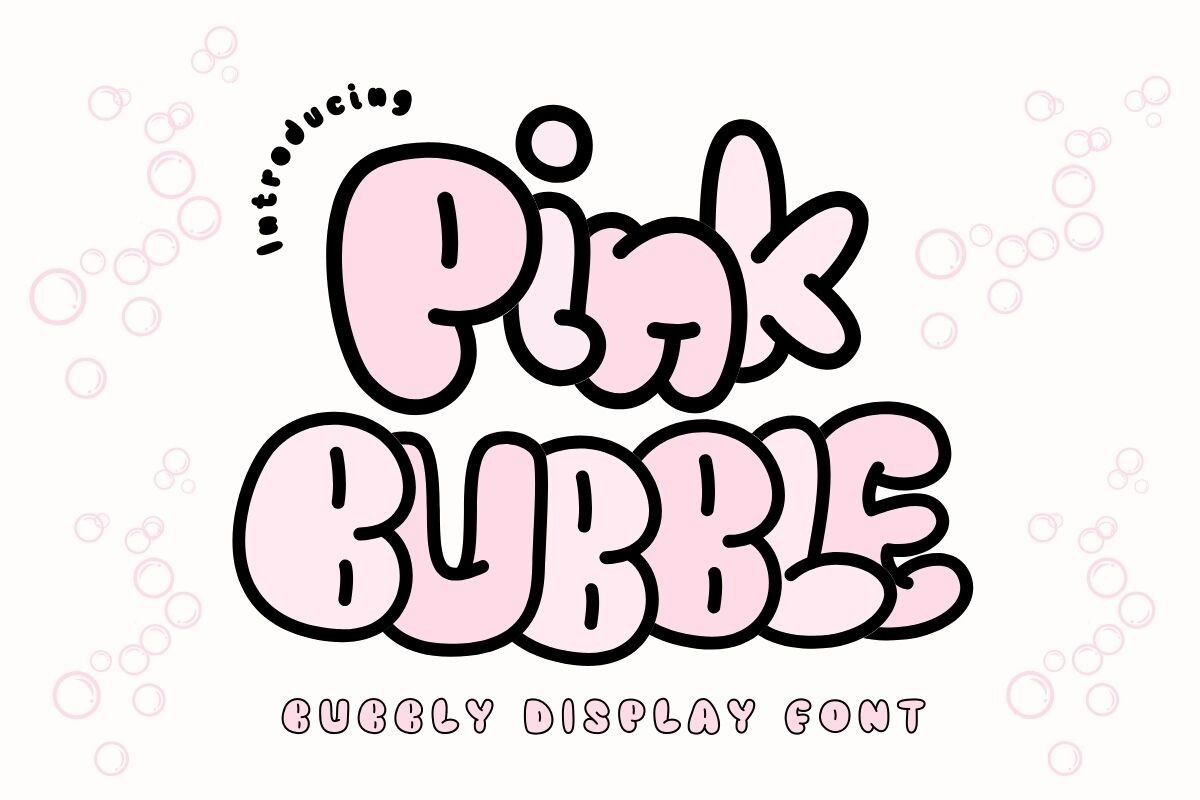 Pink Bubble Font preview