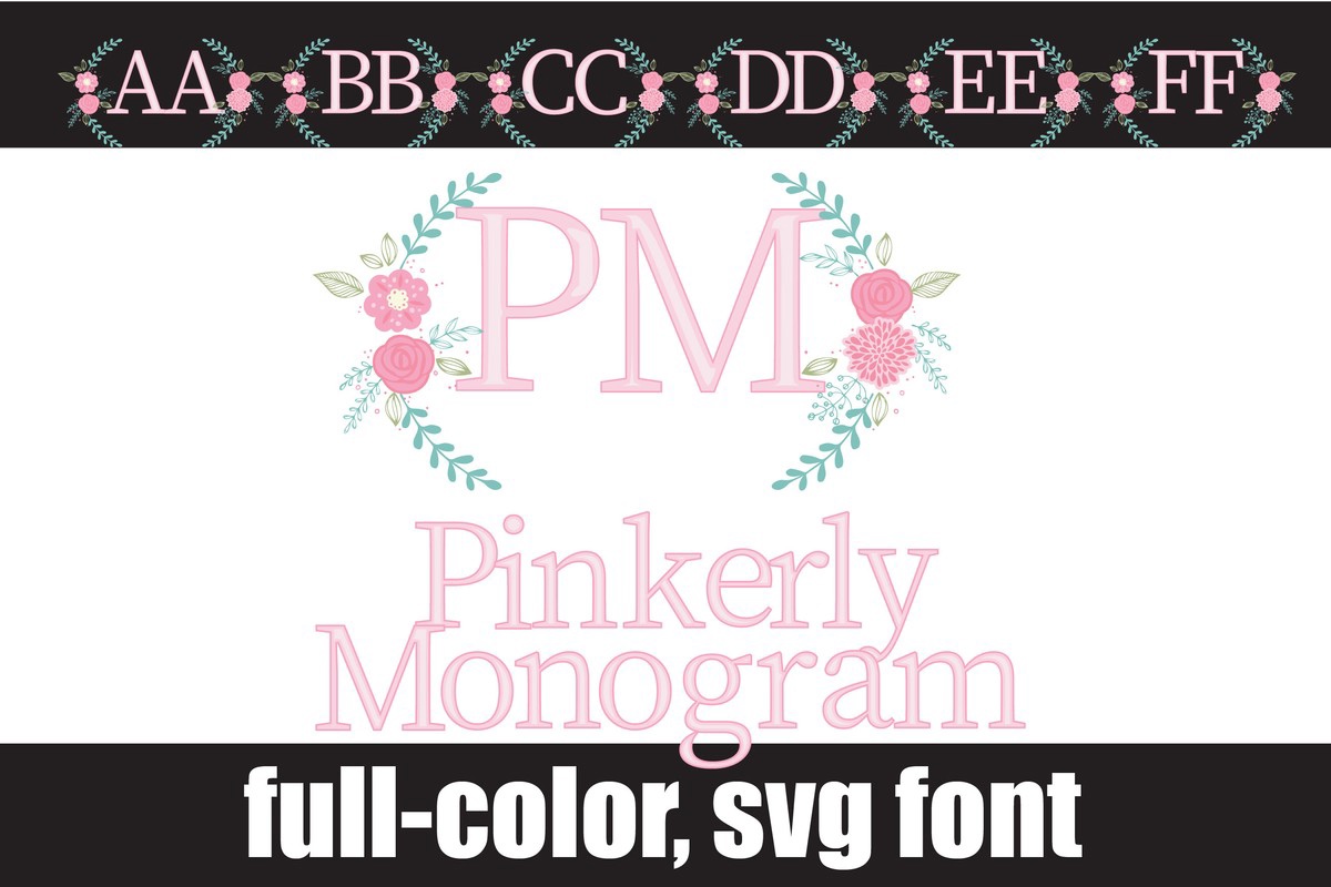 Pinkerly Monogram Font preview