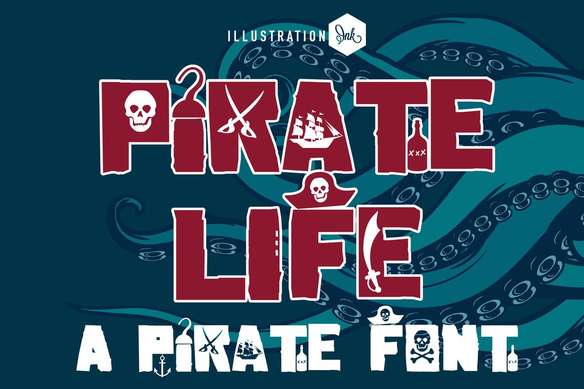 ZP Pirate Life Font preview