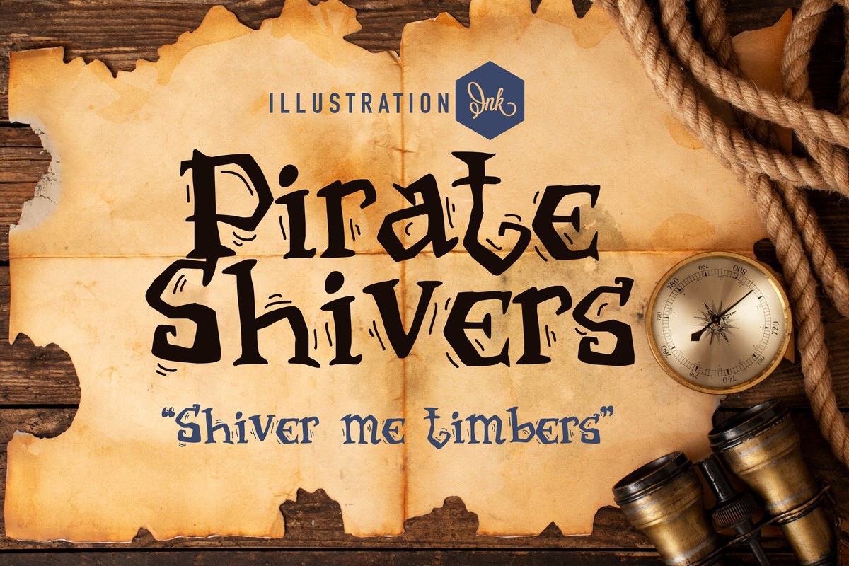 LDJ Pirate Shivers Font preview