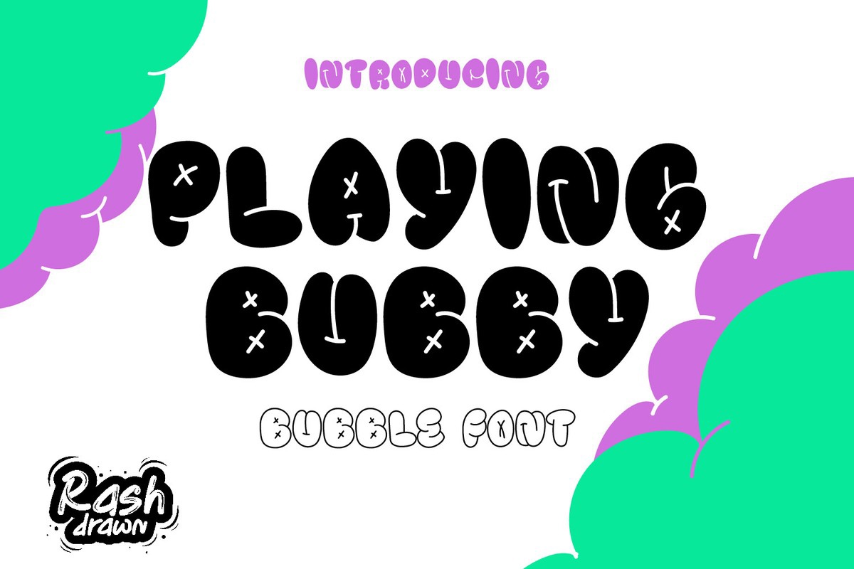 Playing Bubby Font preview