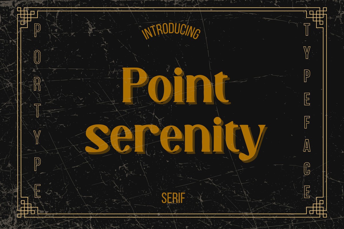 Point Serenity Font preview