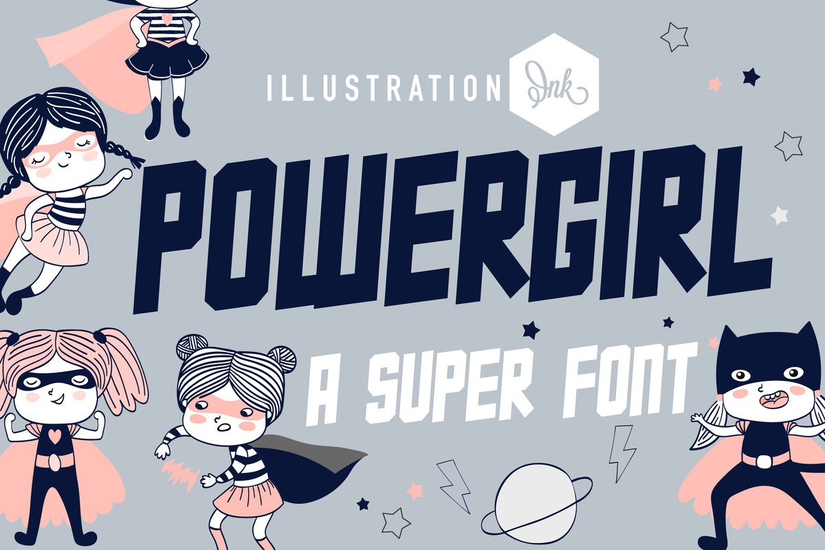 PN Powergirl Font preview