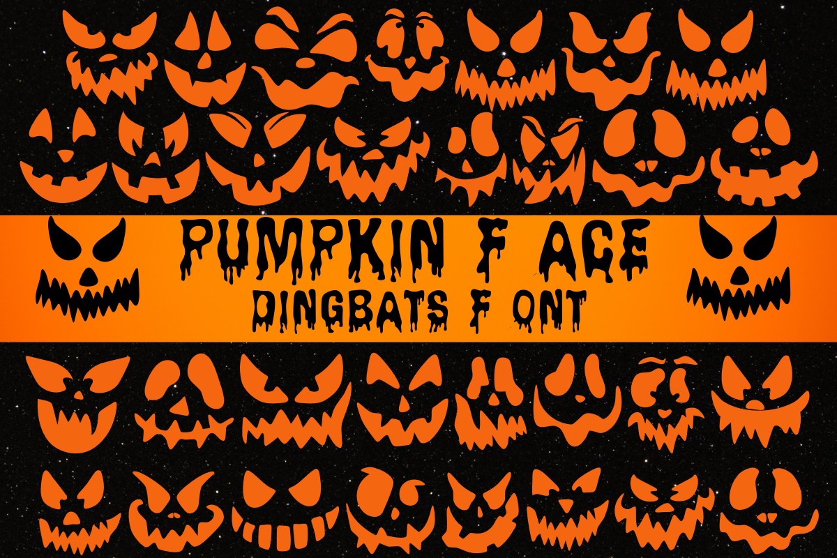 Pumpkin Face Font preview