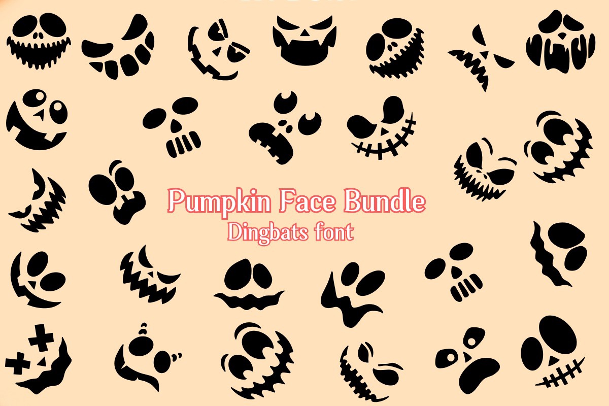 Pumpkin Face Bundle Font preview