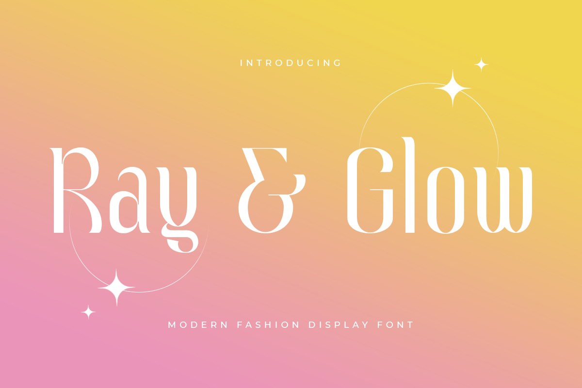 Ray and Glow Font preview