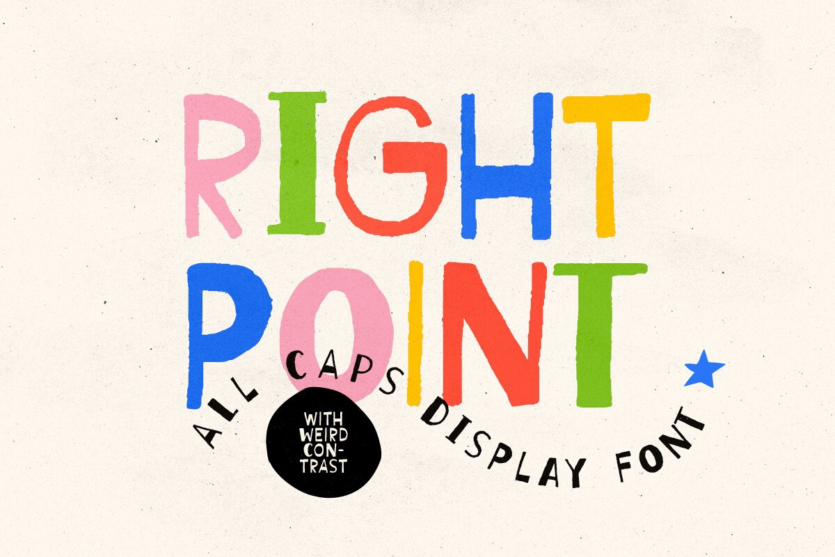 Right Point Font preview