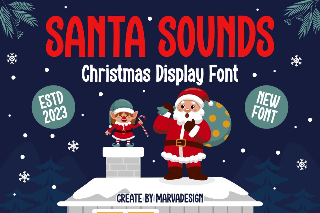 Santa Sounds Font preview