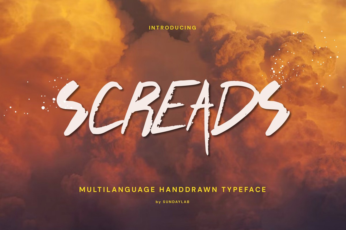 Screads Regular Font preview