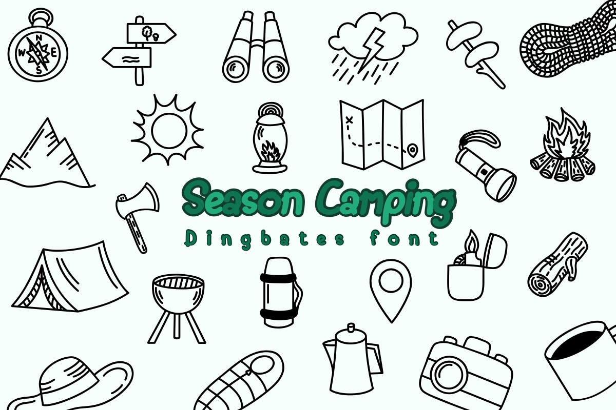 Season Camping Regular Font preview