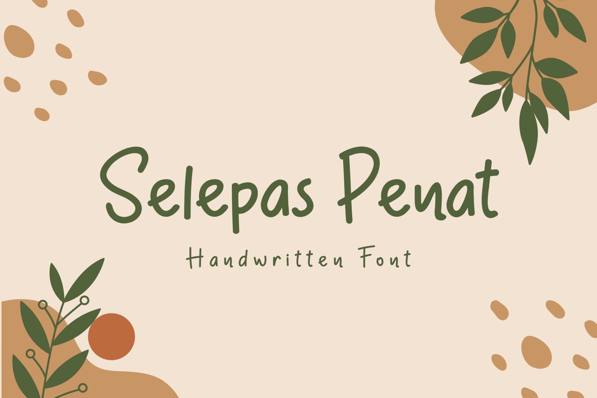 Selepas Penat Font preview