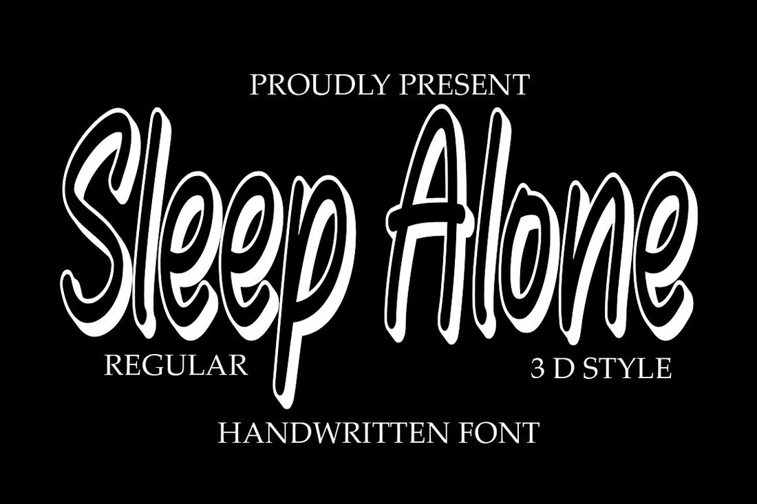 Sleep Alone Regular Font preview