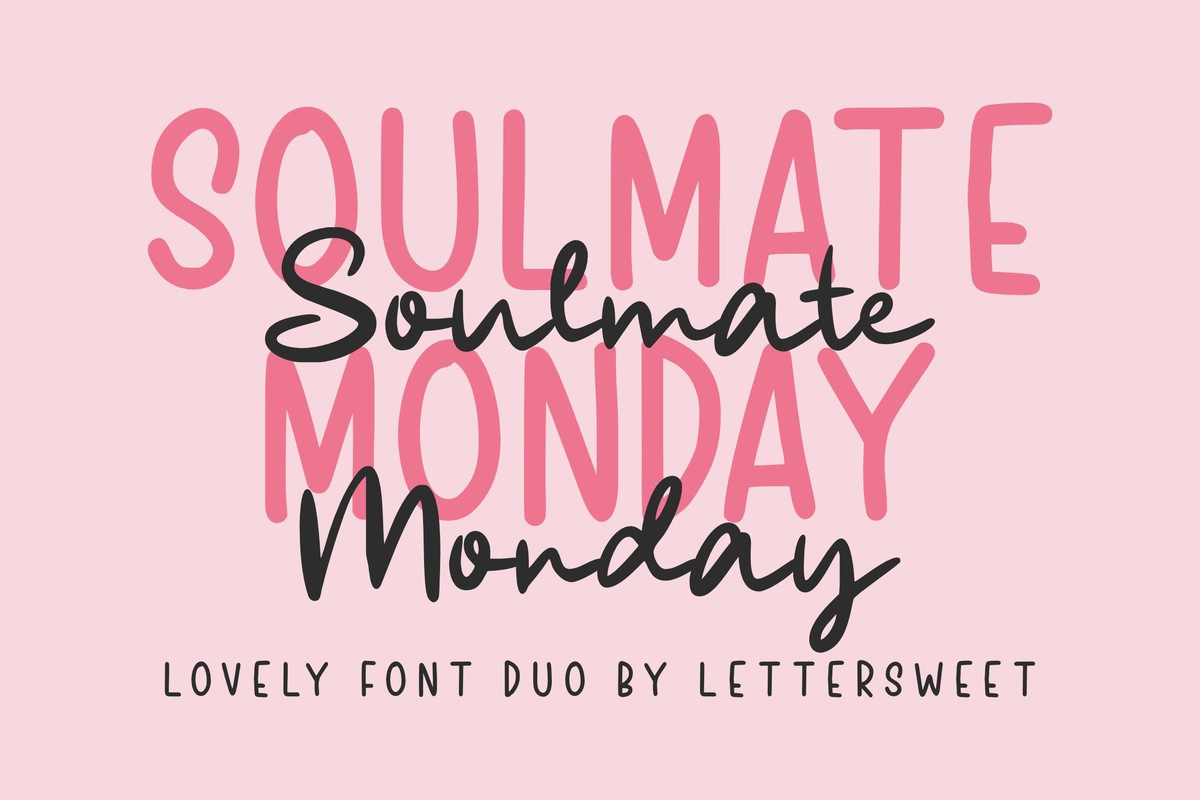 Soulmate Monday Regular Font preview