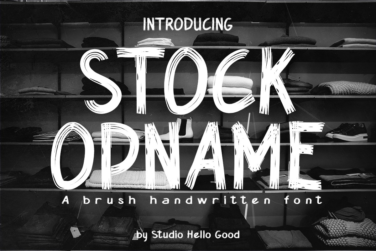 Stock Opname Font preview