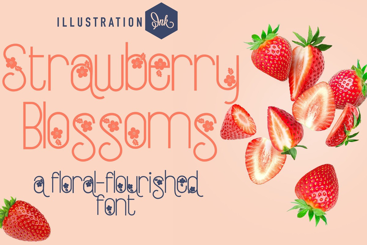 ZP Strawberry Blossoms Font preview