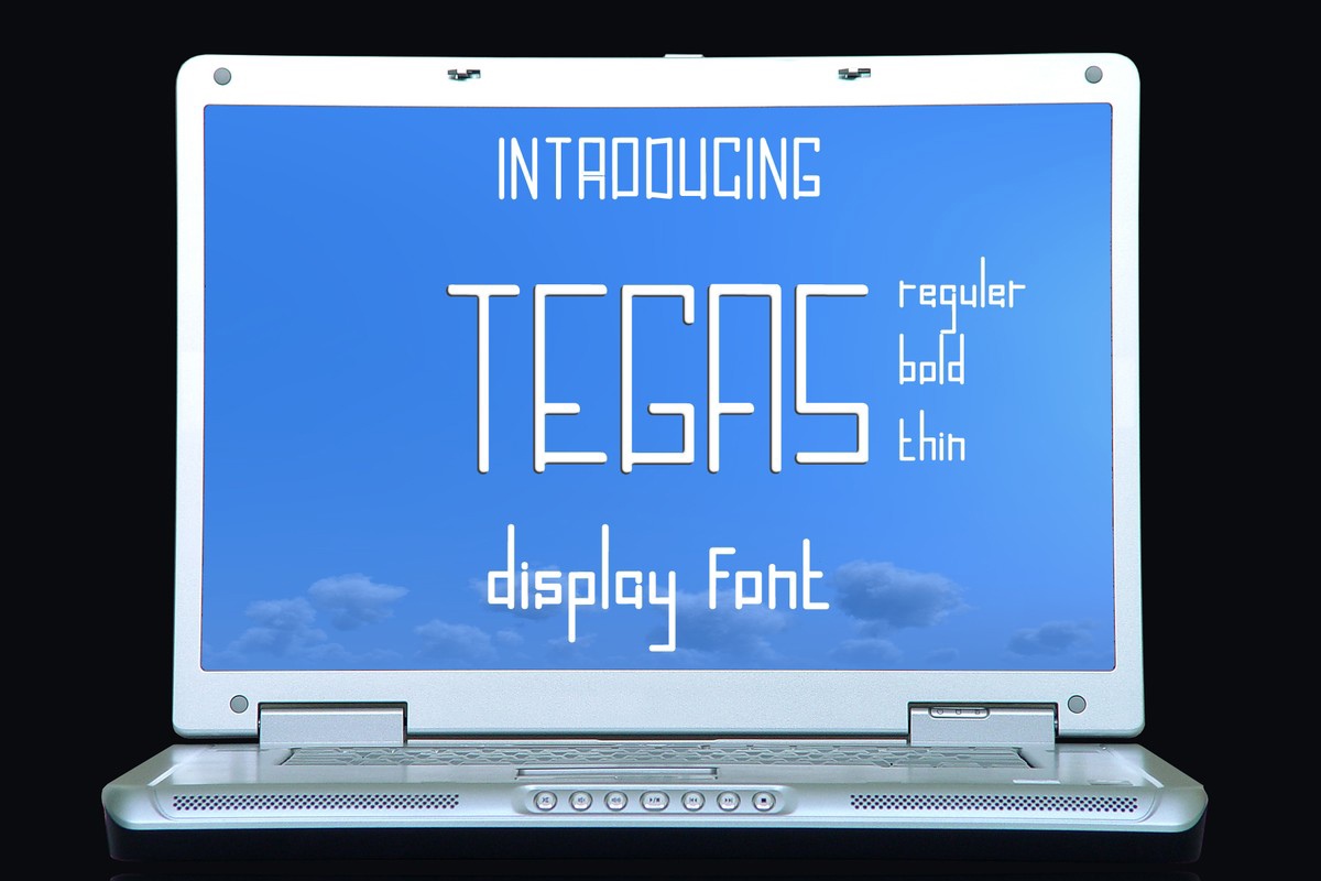 Tegas Thin Font preview