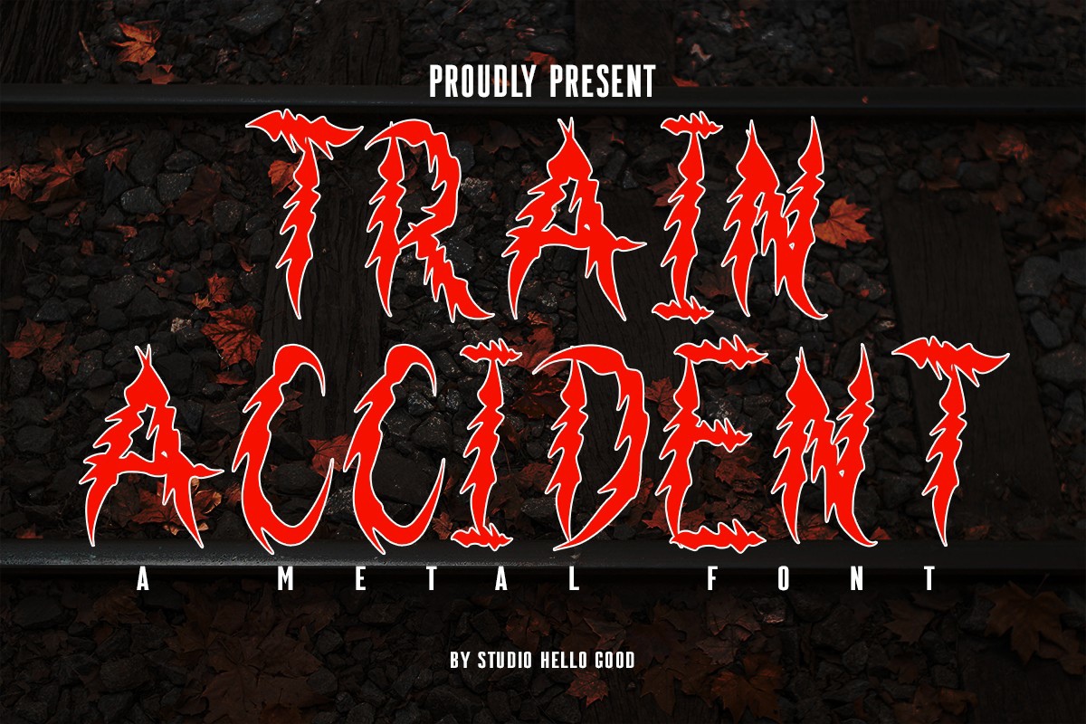 Train Accident Font preview