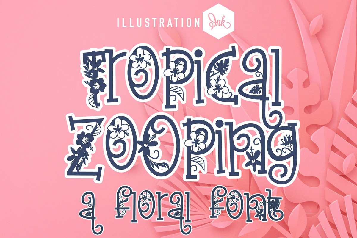 ZP Tropical Zooping Font preview