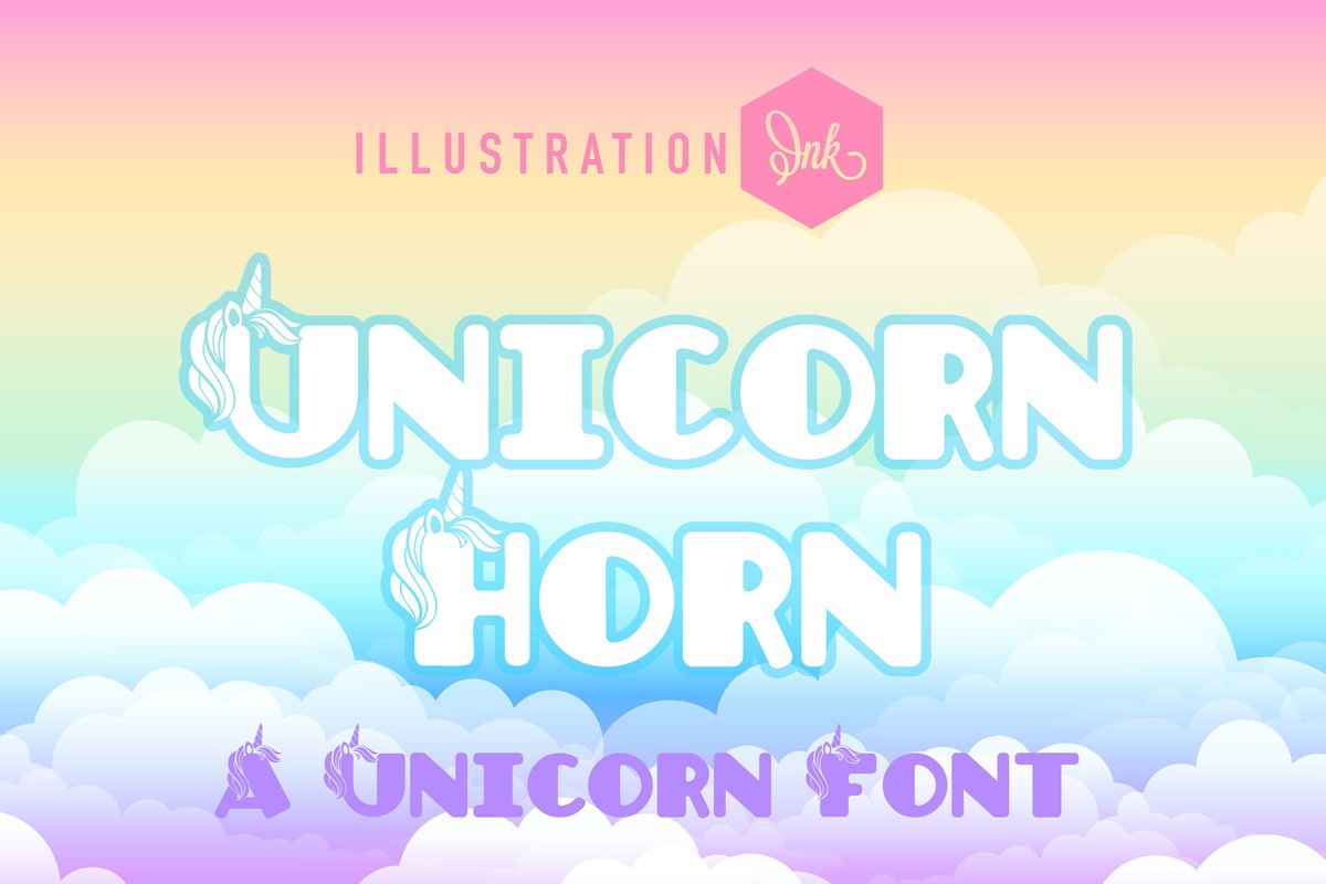 PN Unicorn Horn Regular Font preview