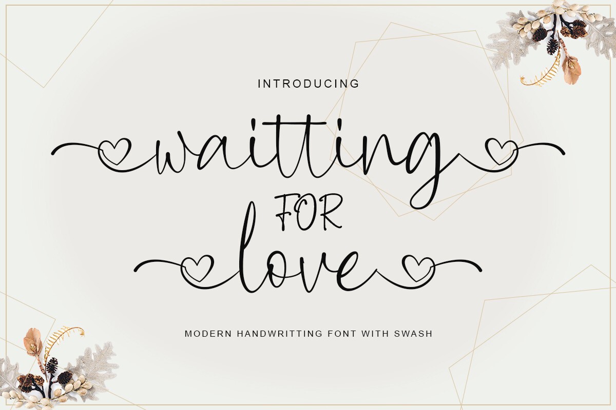 Waitting for Love Font preview