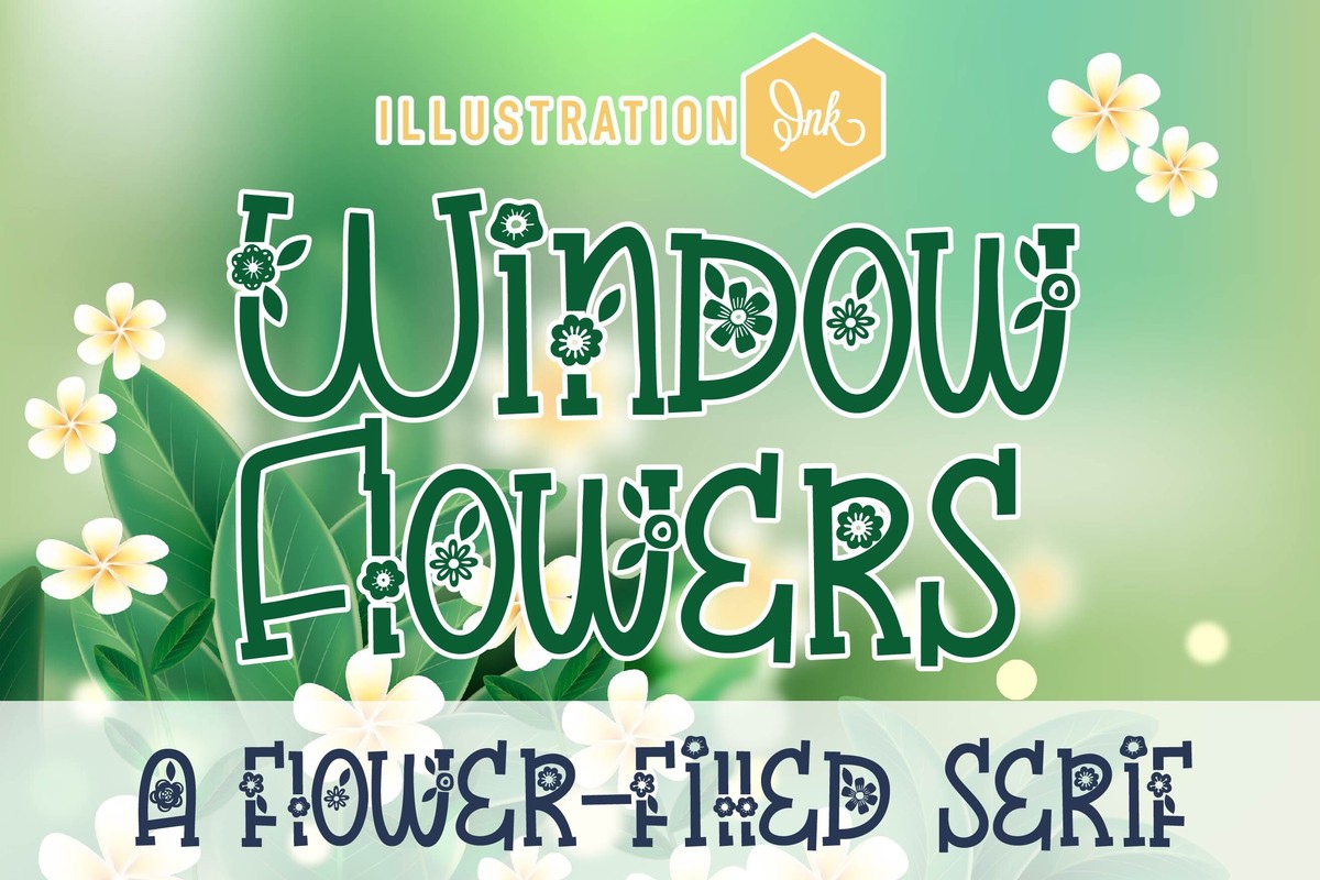 ZP Window Flowerss Regular Font preview