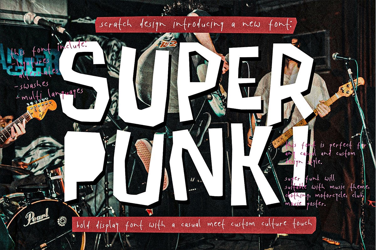 Super Punk Font preview