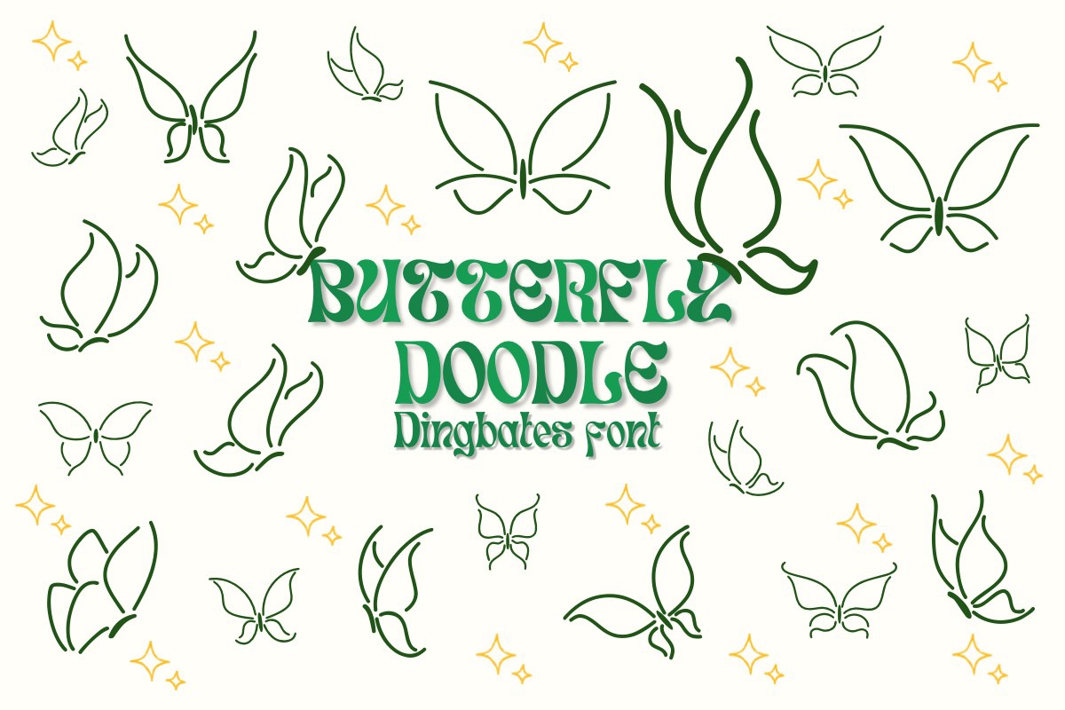 Butterfly Doodle Regular Font preview