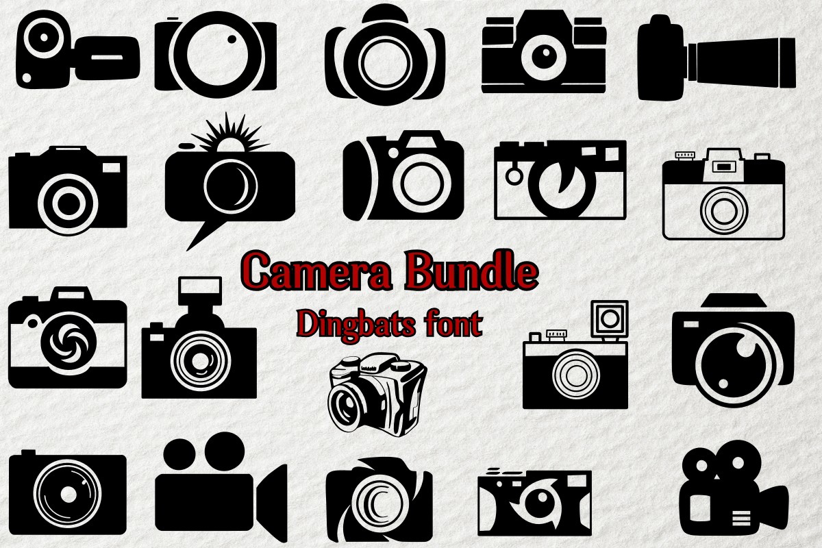 Camera Bundle Font preview