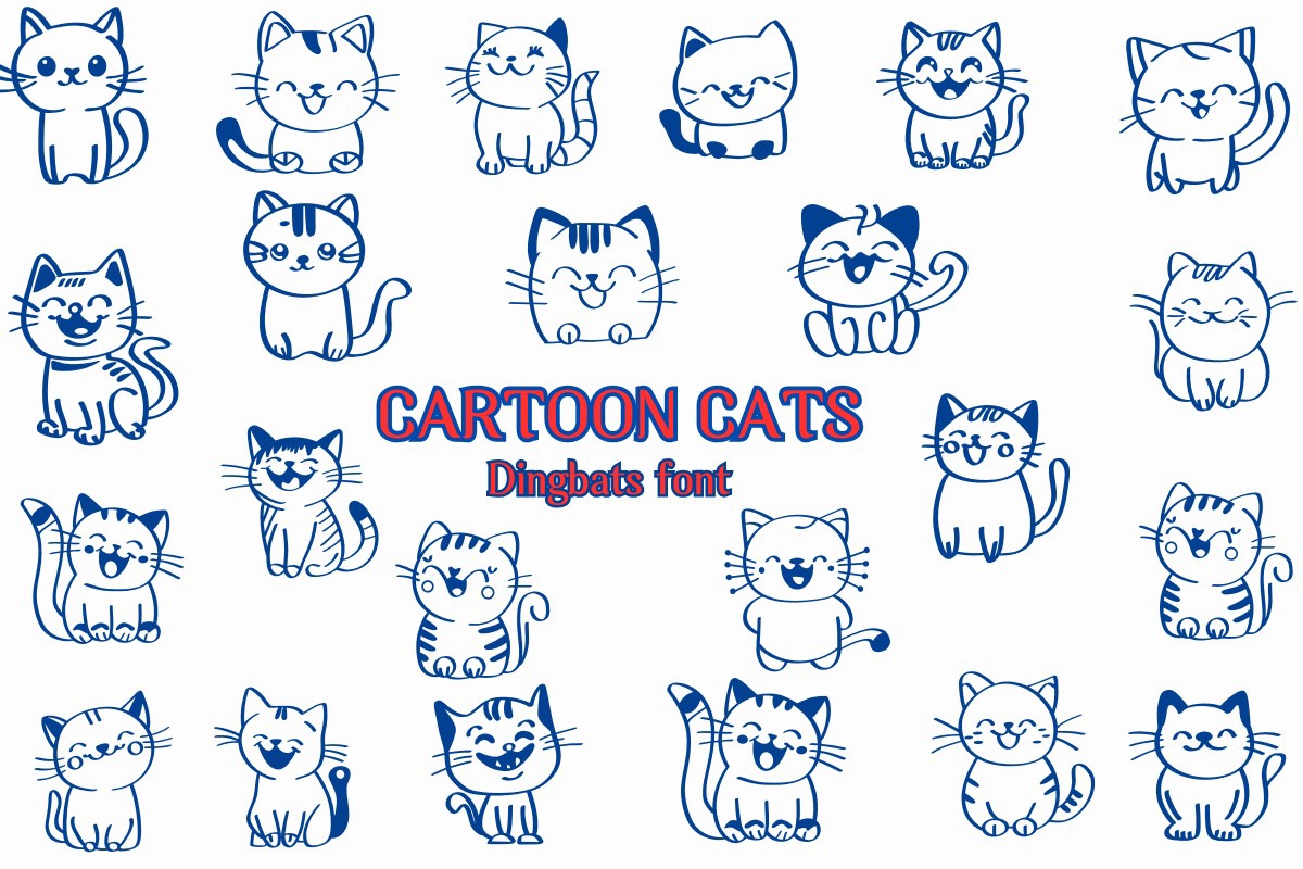 Cartoon Cats Regular Font preview