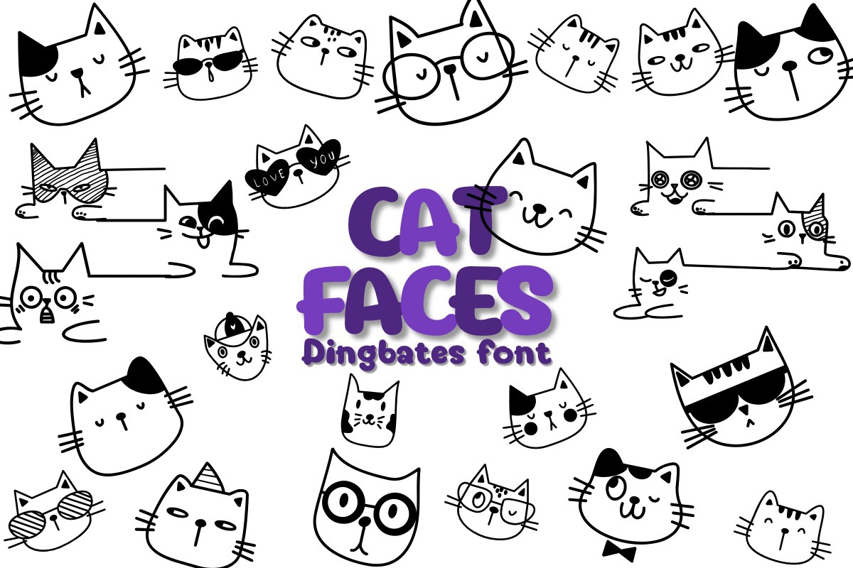 Cat Faces Font preview