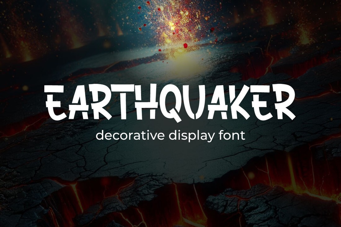 Earthquaker Font preview