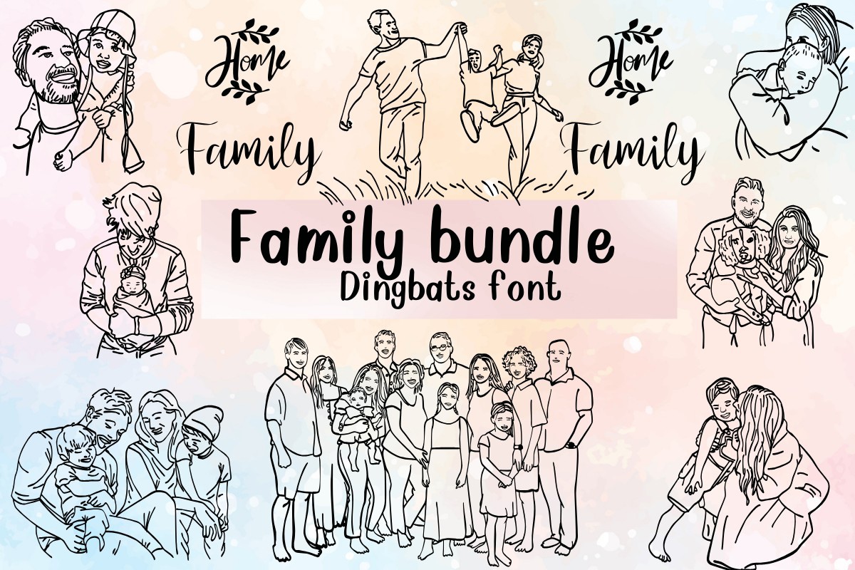 Family Bundle Font preview