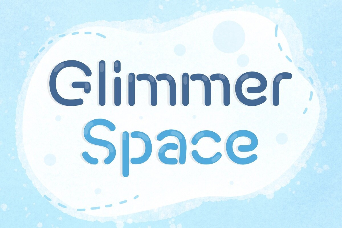 GlimmerSpace Font preview