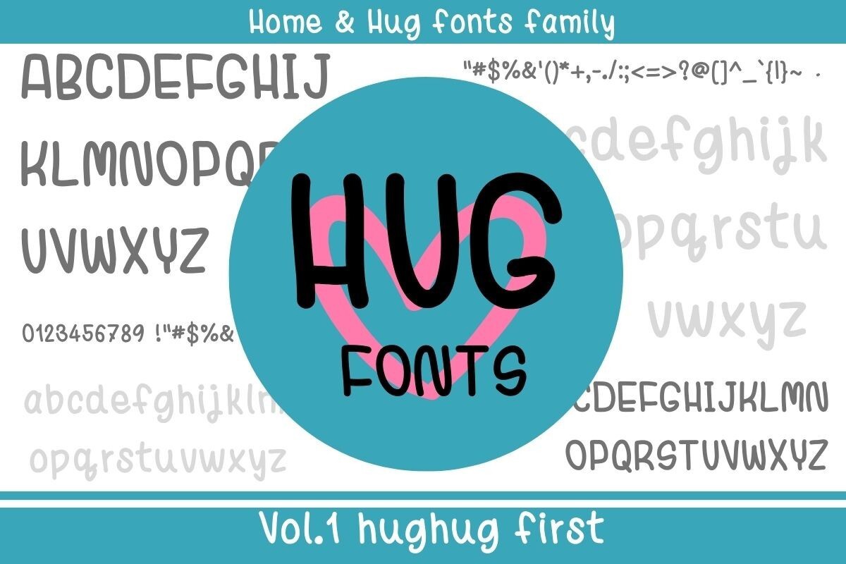 Hughug First Font preview