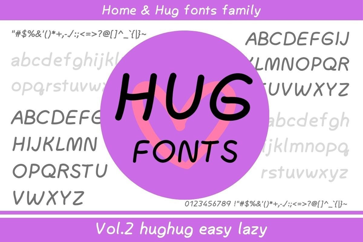 Hughug Easy Lazy Font preview