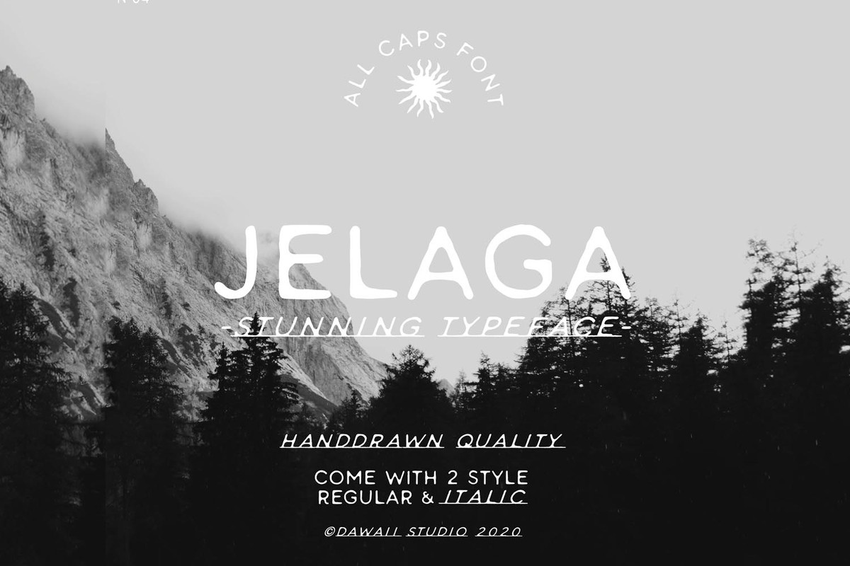 Jelaga Font preview