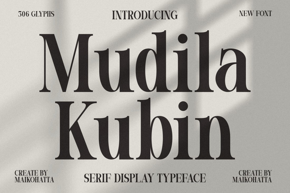 Mudila Kubin Font preview