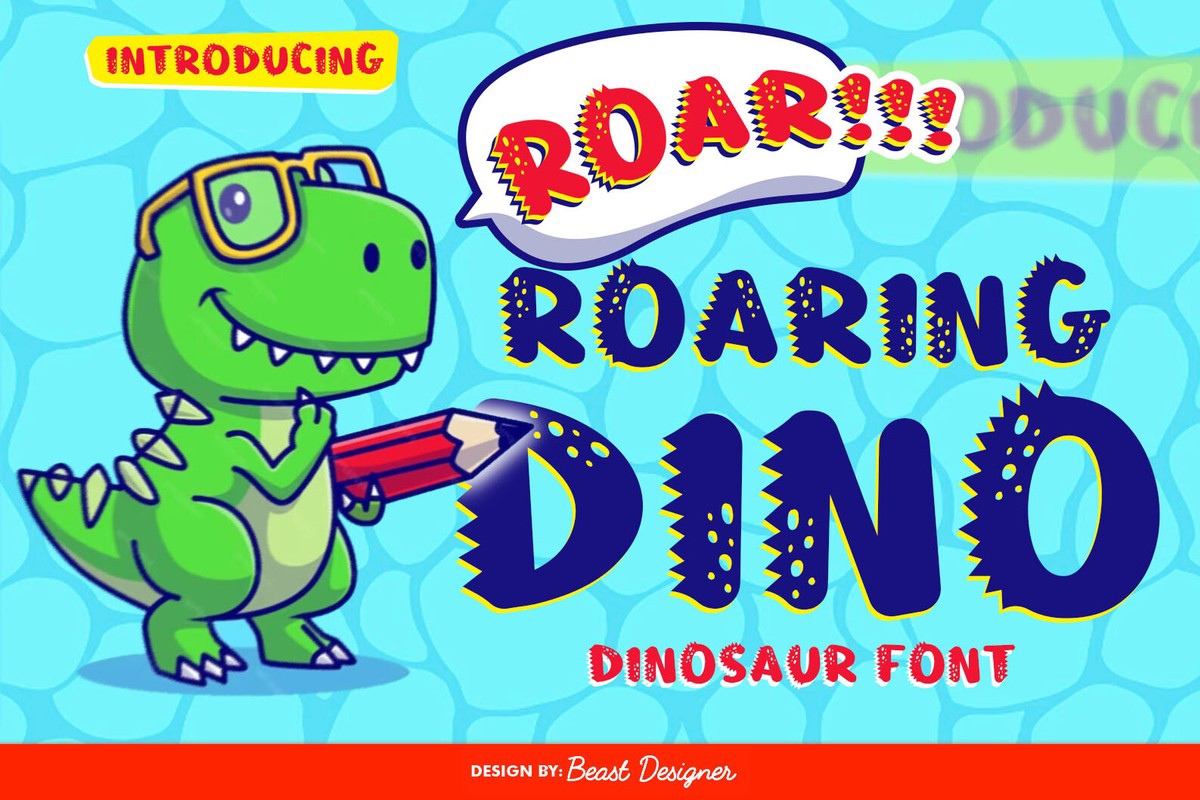 Roaring Dino Bold Font preview