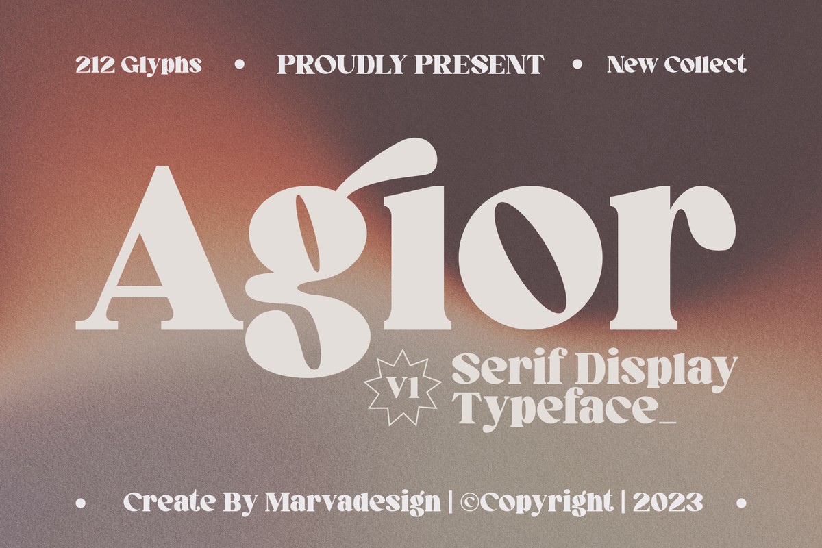 Agior Font preview