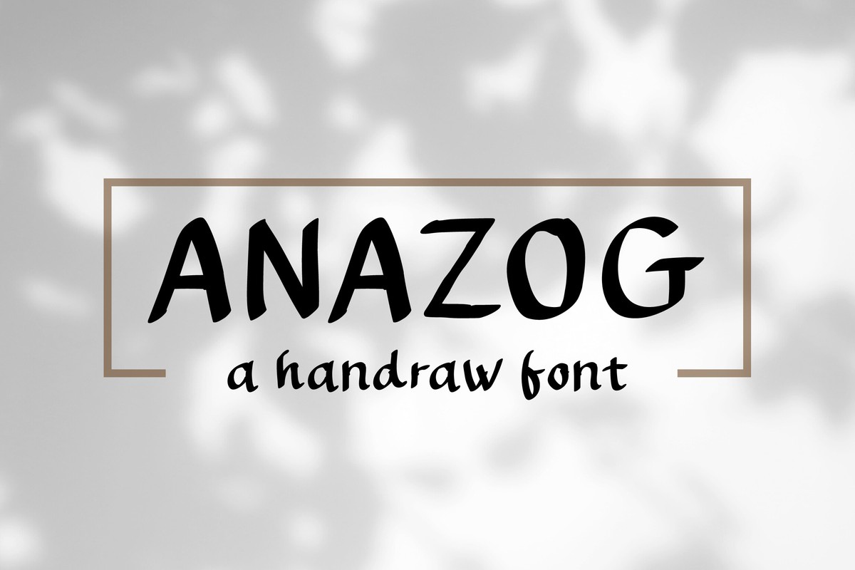 Anazog Font preview