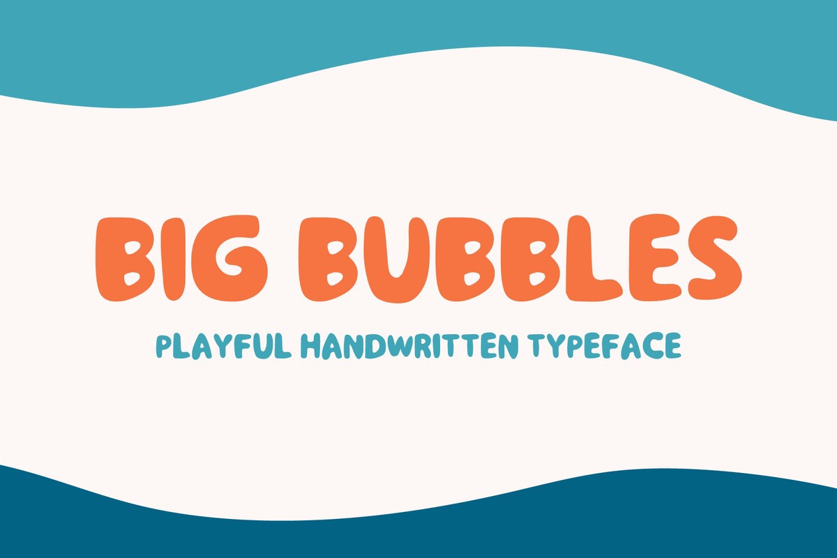 Big Bubbles Handwritten Font preview