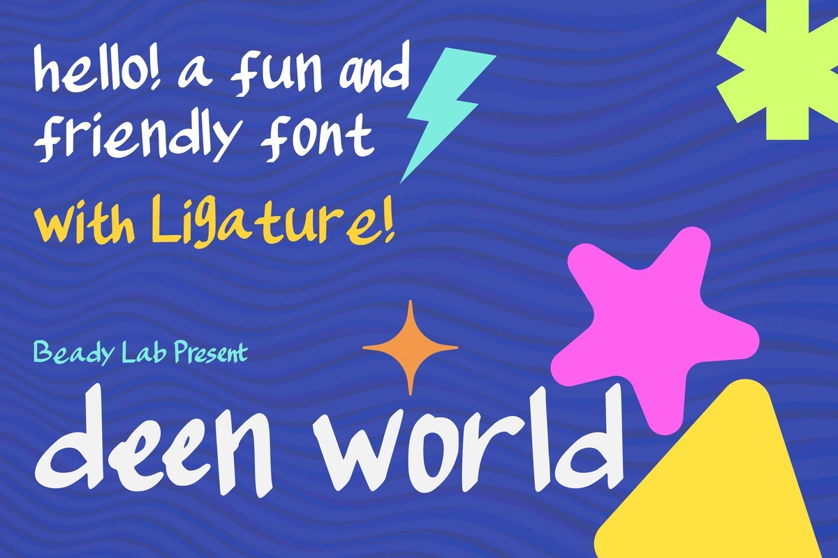 Deen World Regular Font preview