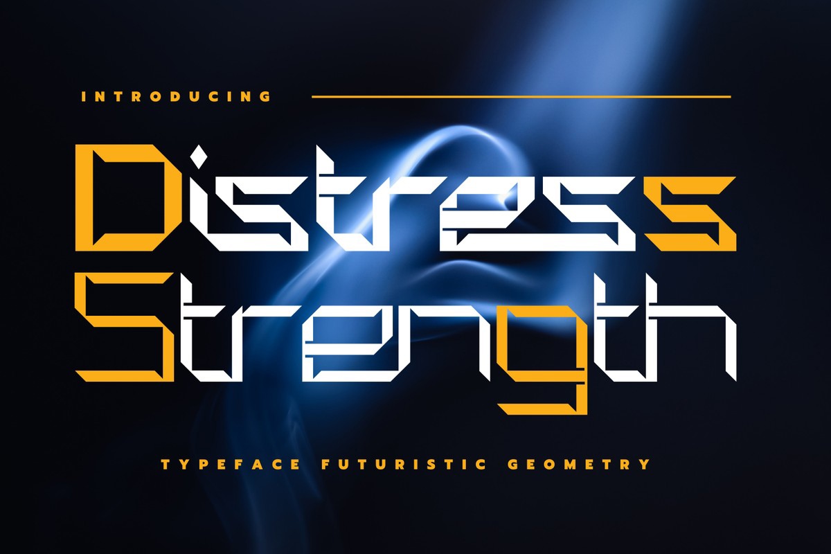 Distress Strength Regular Italic Font preview