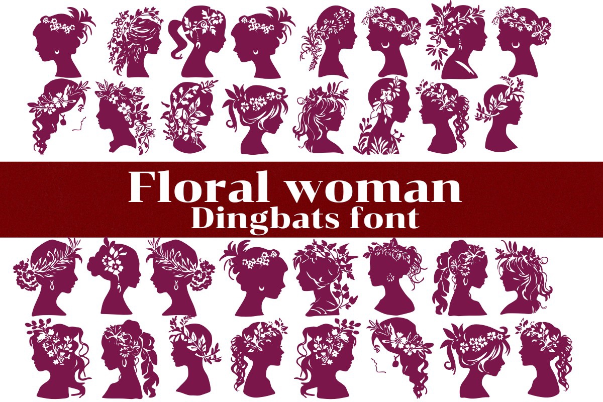 Floral Women Font preview