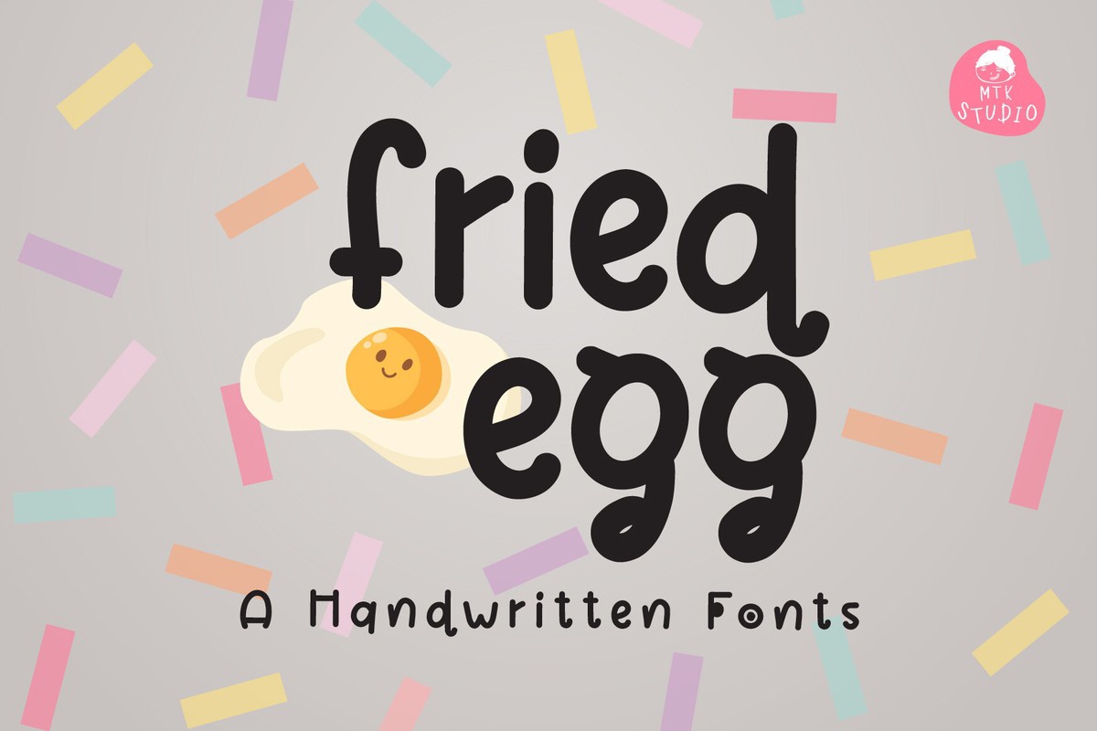 FriedEGG Regular Font preview