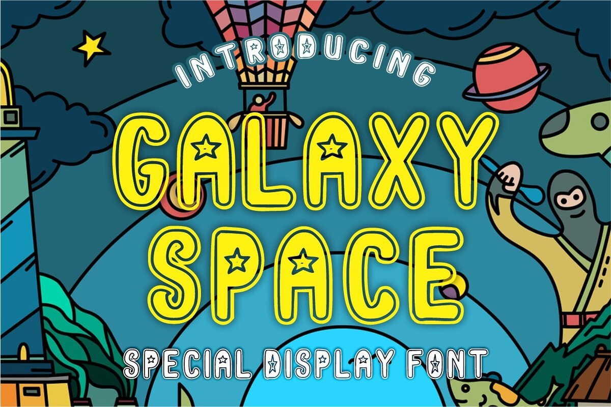 Galaxy Space Regular Font preview