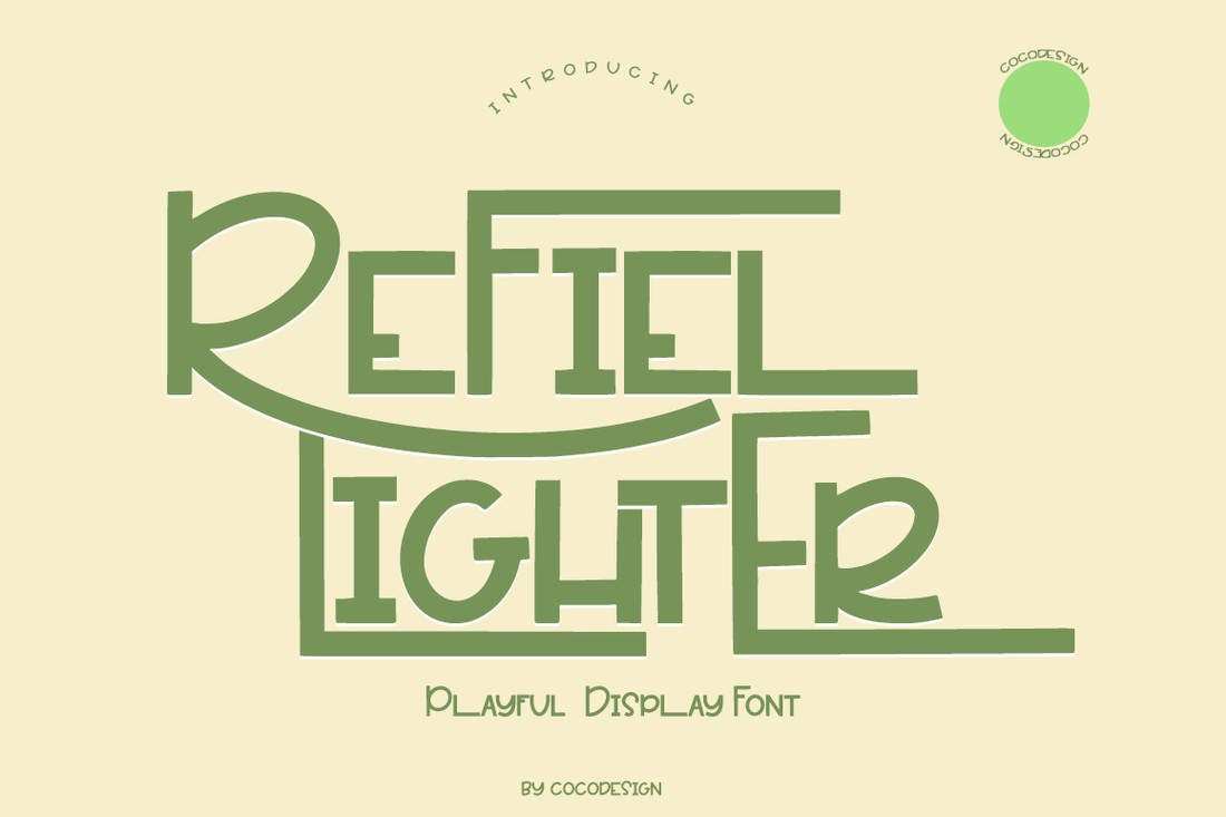 Refiel Lighter Regular Font preview